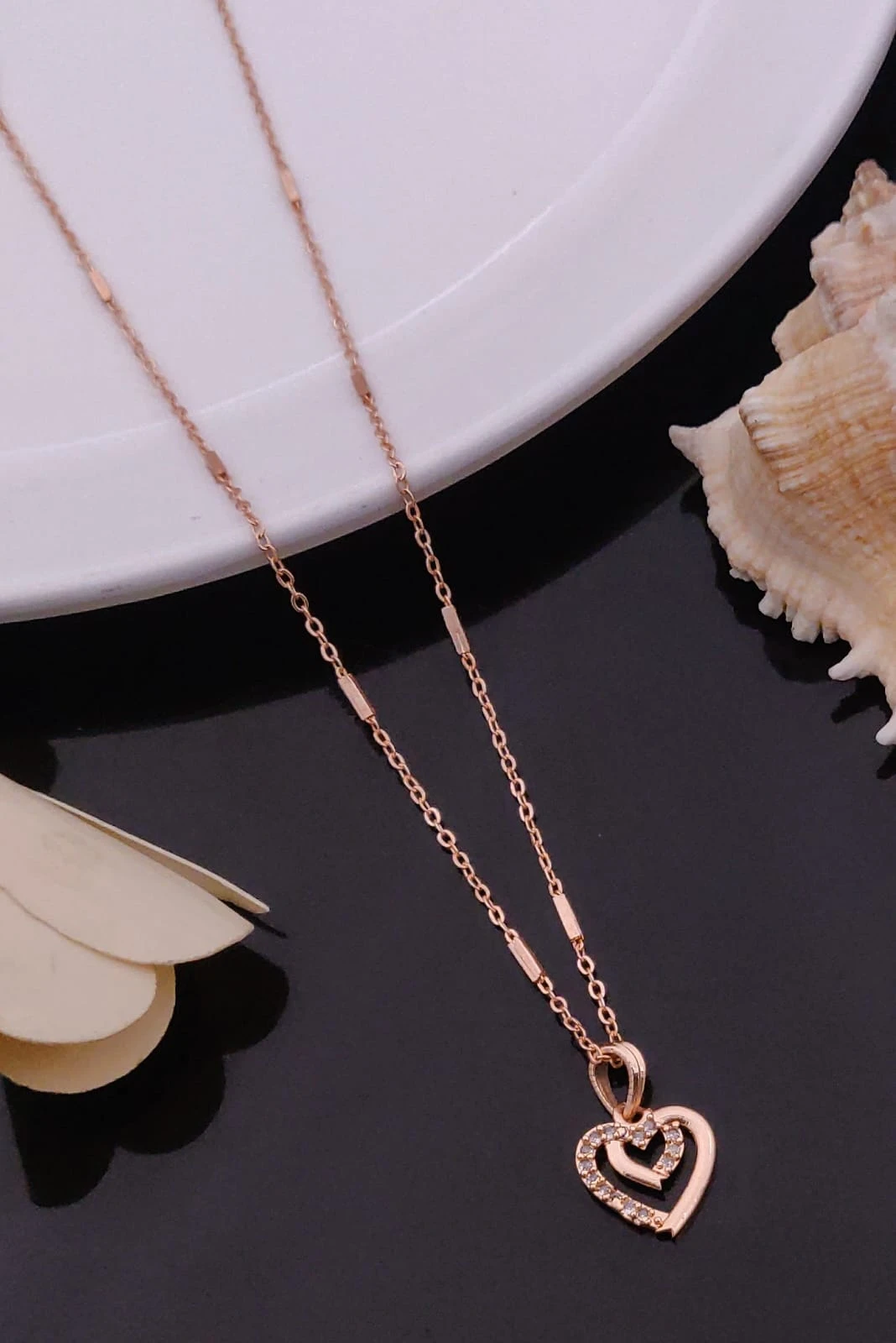Delicate Rose Gold Plated Pendant Necklace Collection