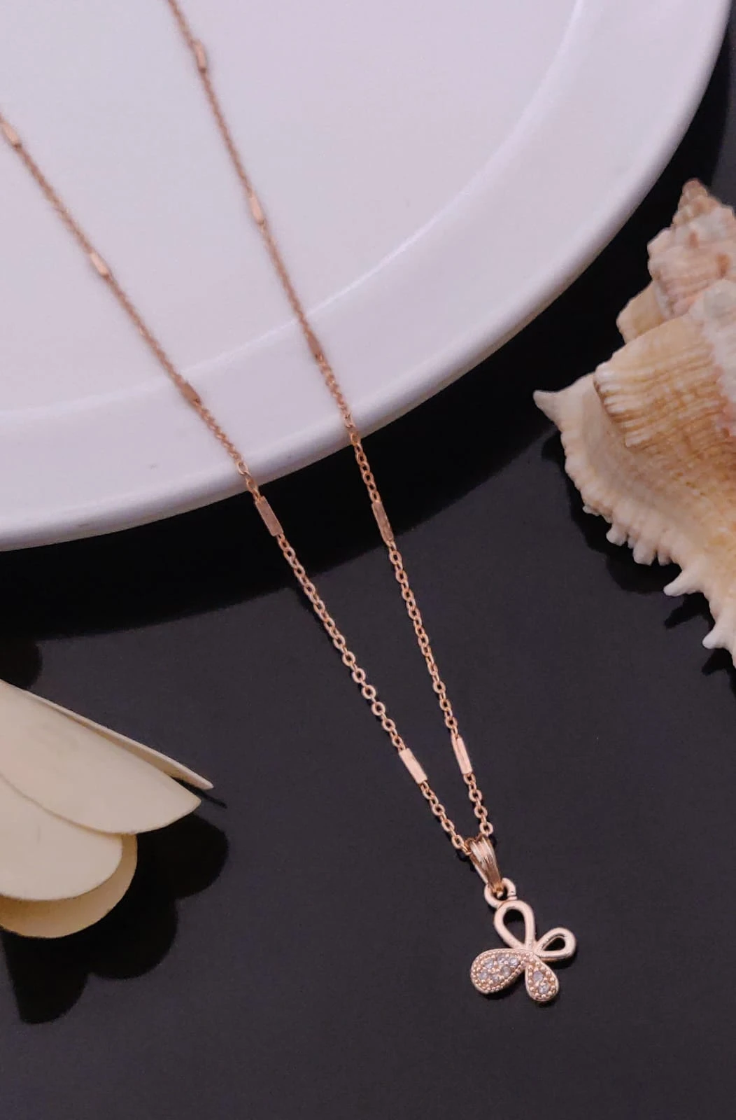 Delicate Rose Gold Plated Pendant Necklace Collection