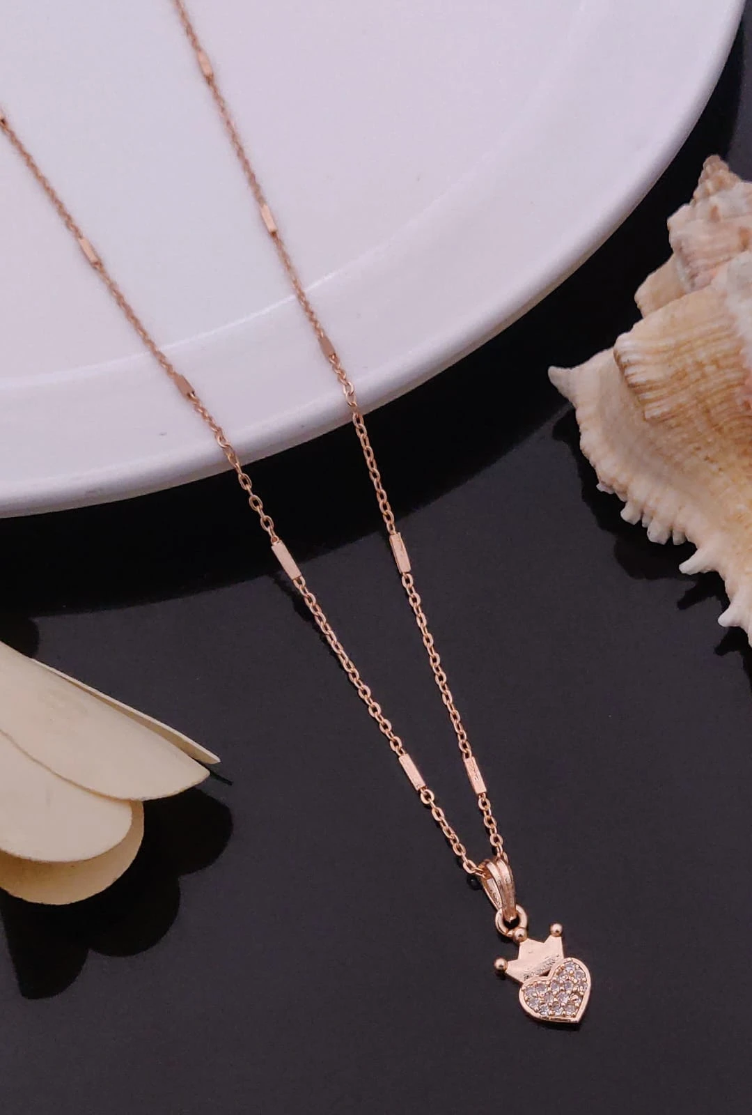 Delicate Rose Gold Plated Pendant Necklace Collection
