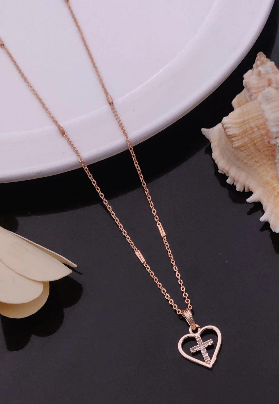 Delicate Rose Gold Plated Pendant Necklace Collection