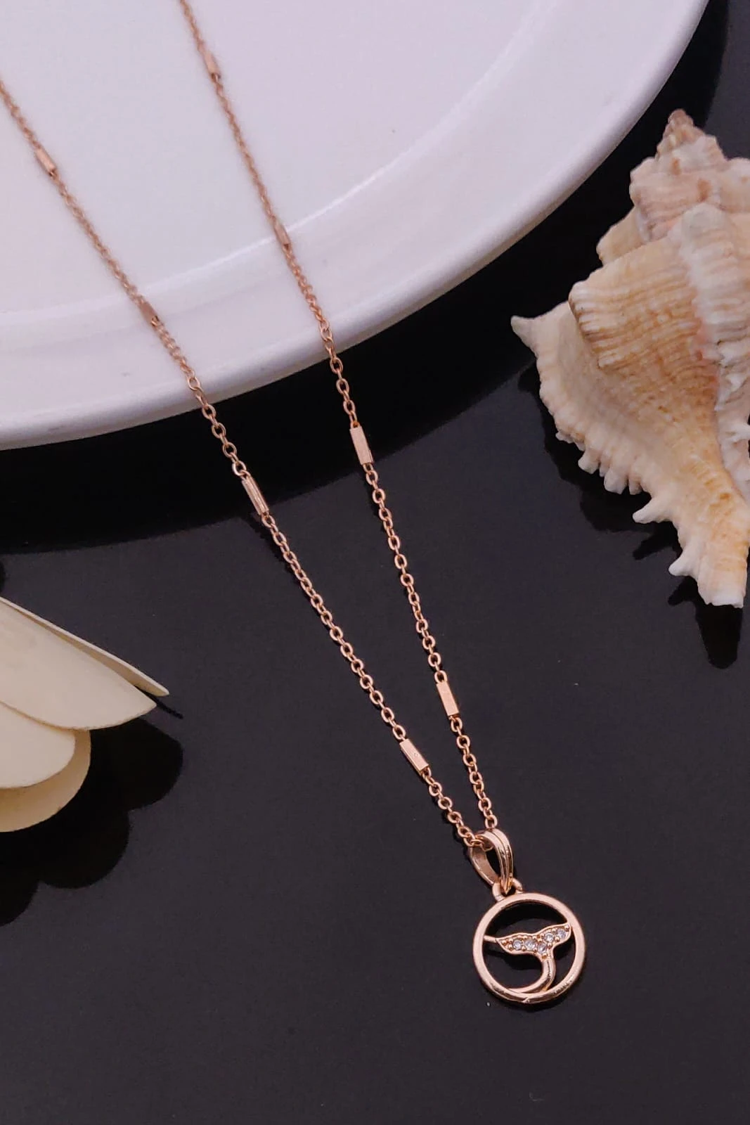 Delicate Rose Gold Plated Pendant Necklace Collection