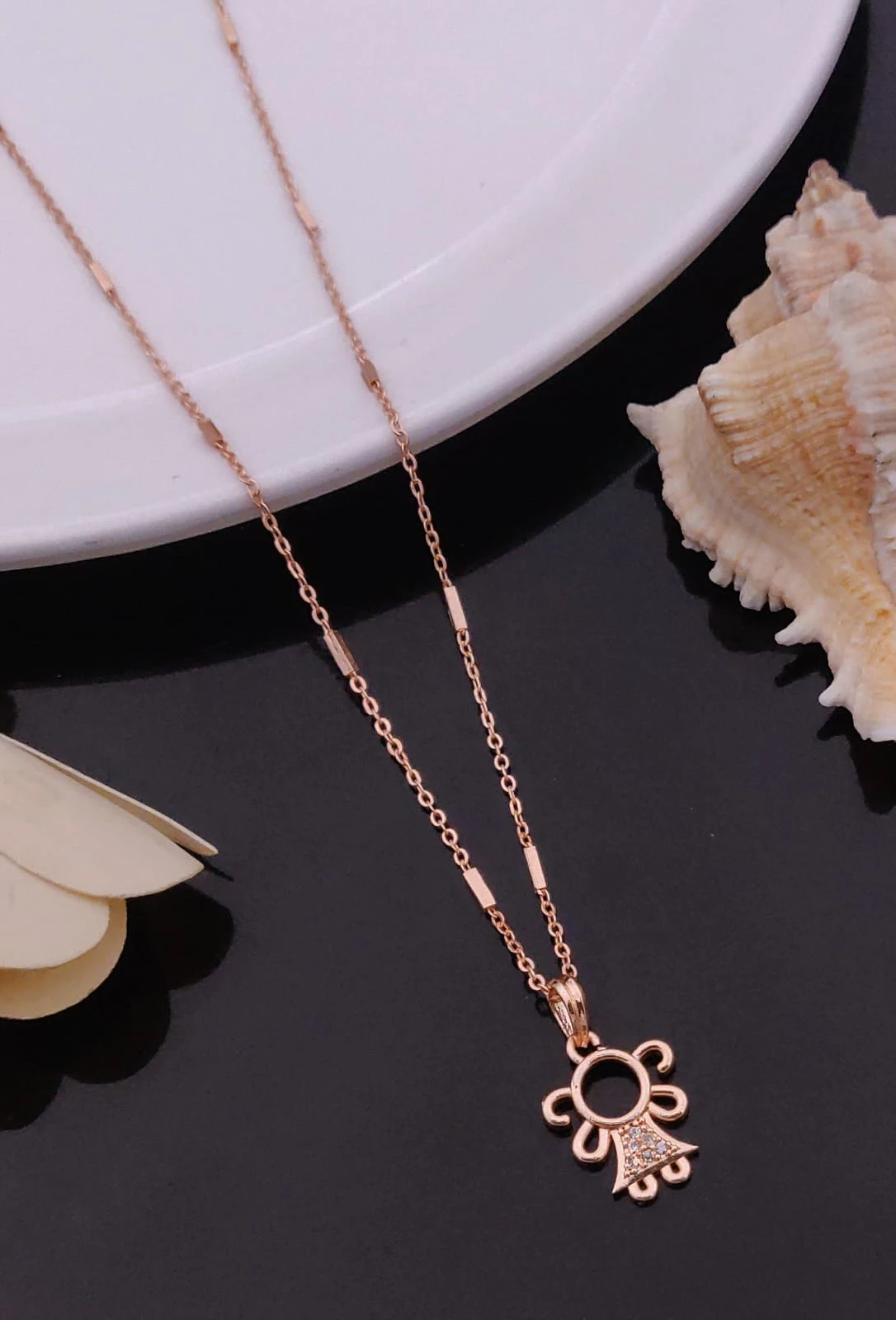 Delicate Rose Gold Plated Pendant Necklace Collection