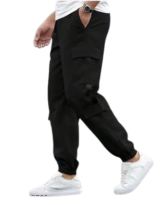 Men's Trendy Grey Cargo Joggers | Stylish Slim-Fit Track Pants