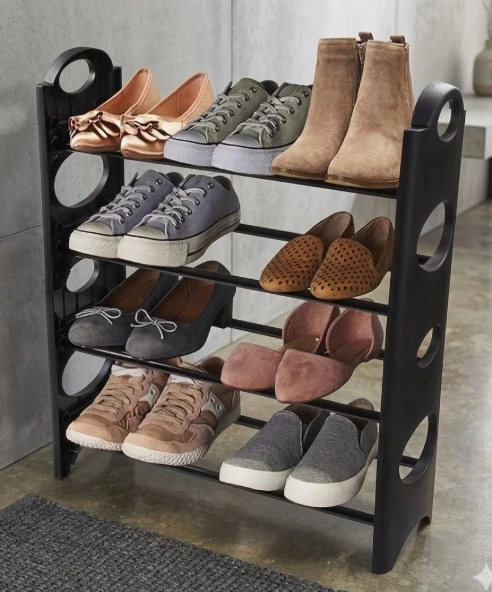 Plastic shoe stand for home easy foldable