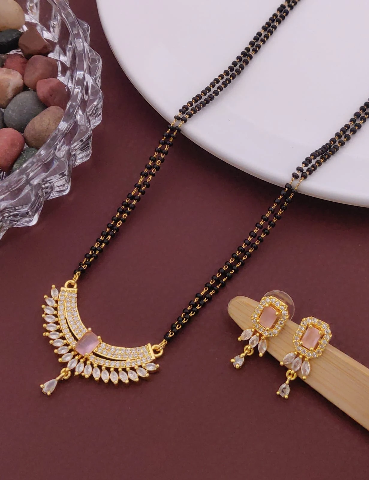 Traditional Allure Fancy Traditional Stylish Stylish Gold Plated Mangalsutra For Women Stylish