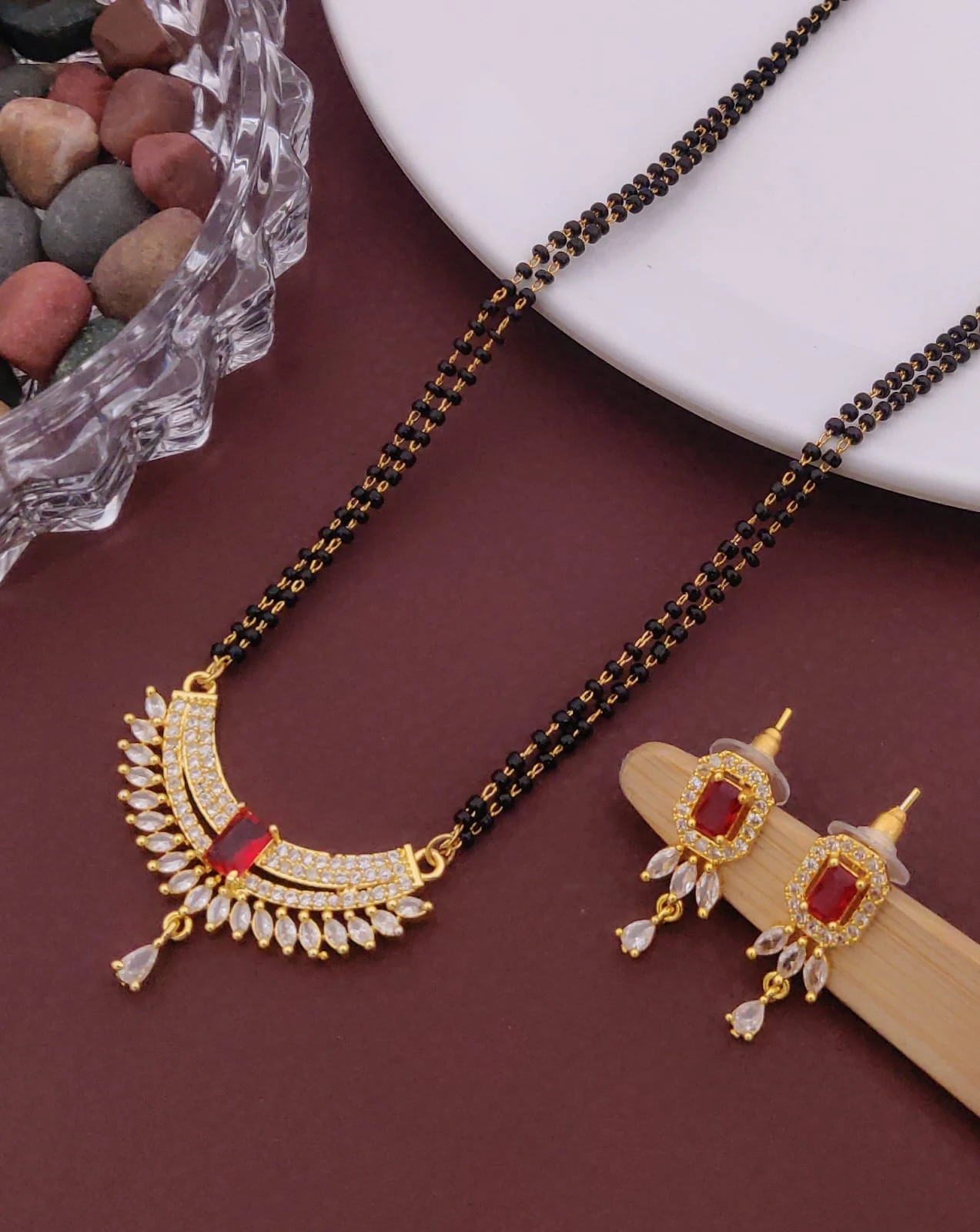 Traditional Allure Fancy Traditional Stylish Stylish Gold Plated Mangalsutra For Women Stylish