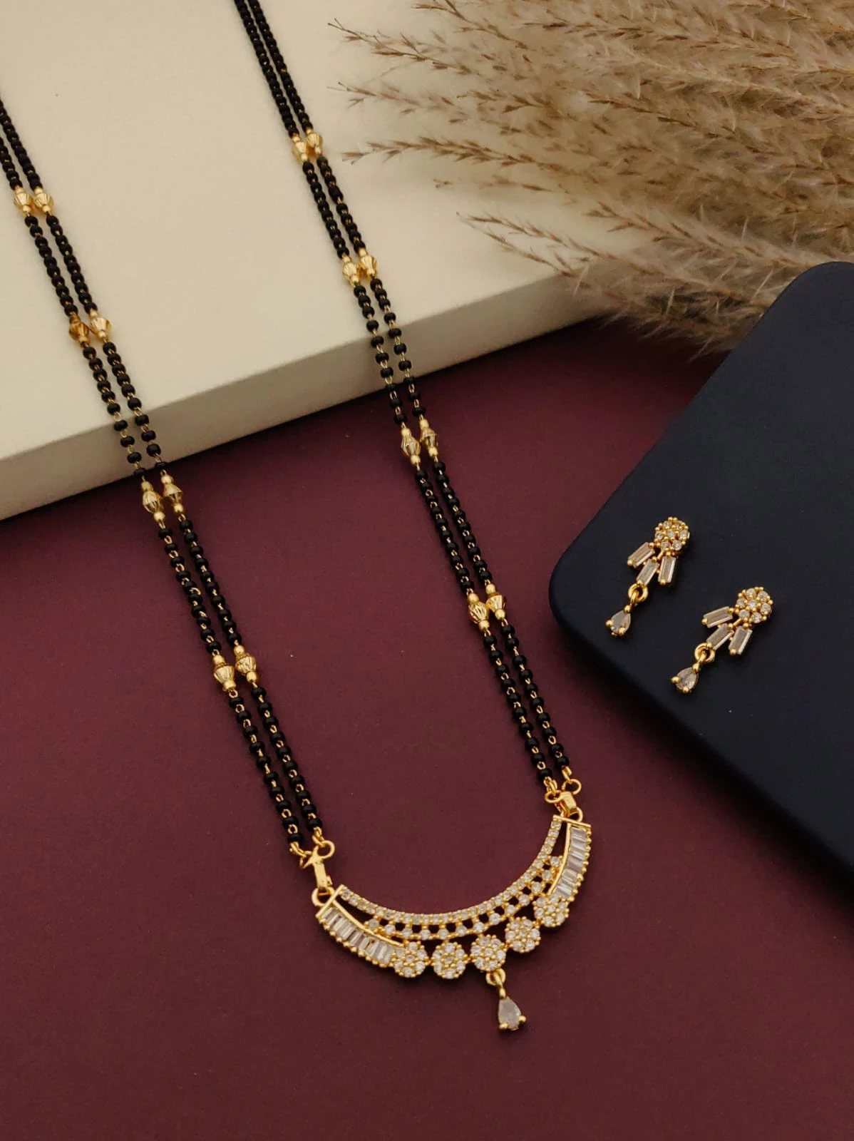 kidiya Allure Fancy Traditional Stylish Stylish Gold Plated Mangalsutra For Women Stylish