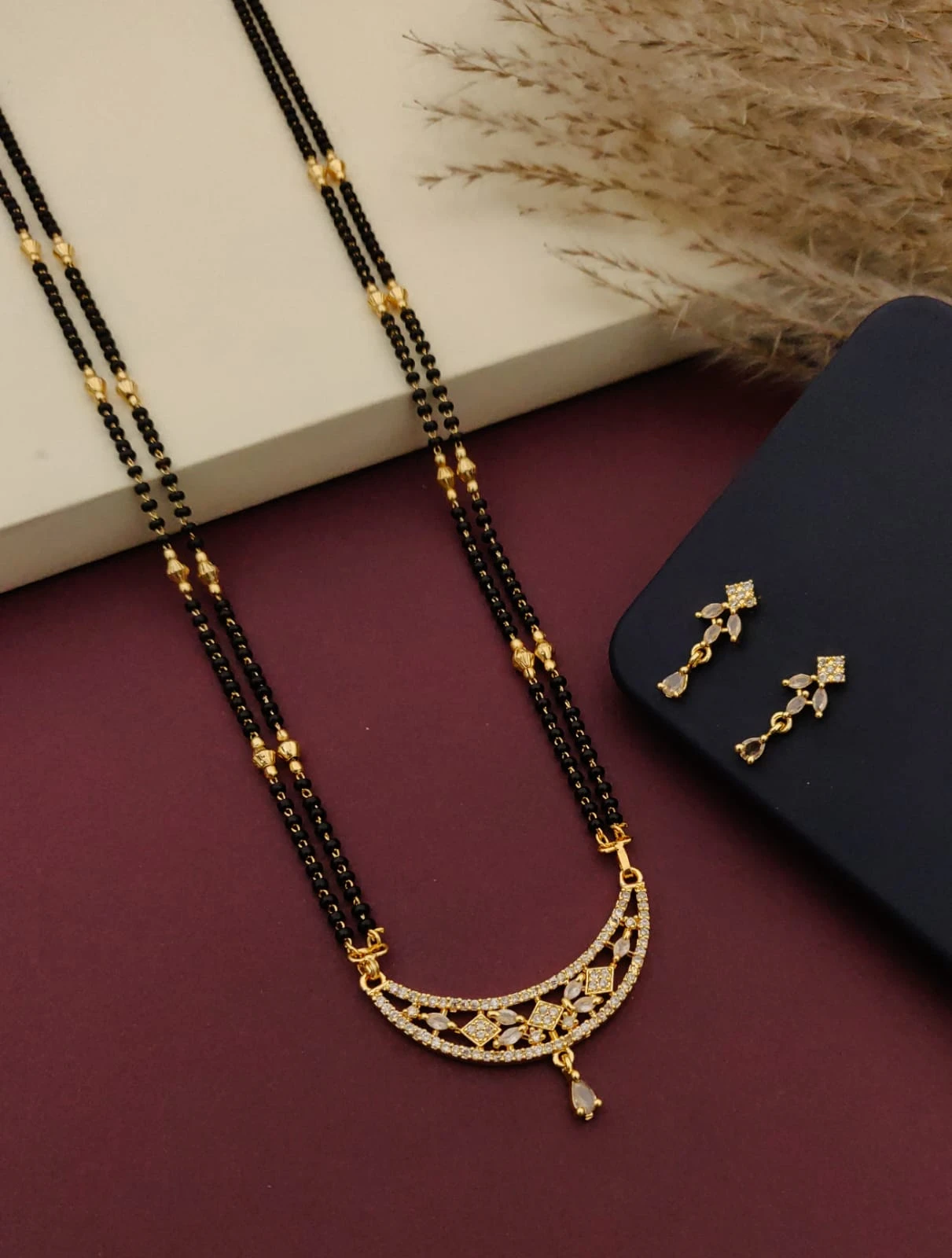 kidiya Allure Fancy Traditional Stylish Stylish Gold Plated Mangalsutra For Women Stylish