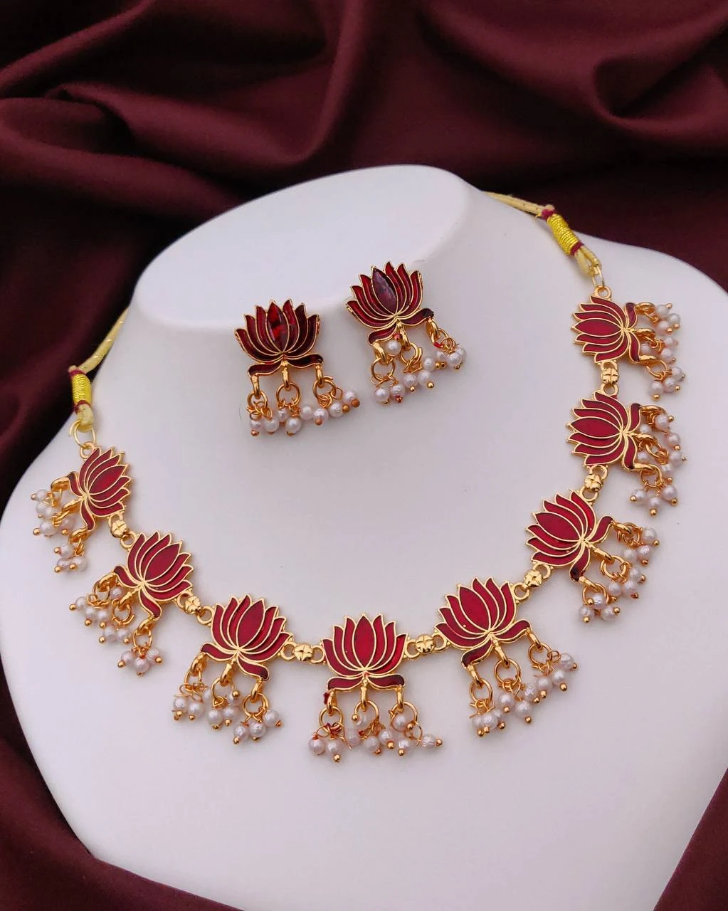 Lotus Flower short Necklace