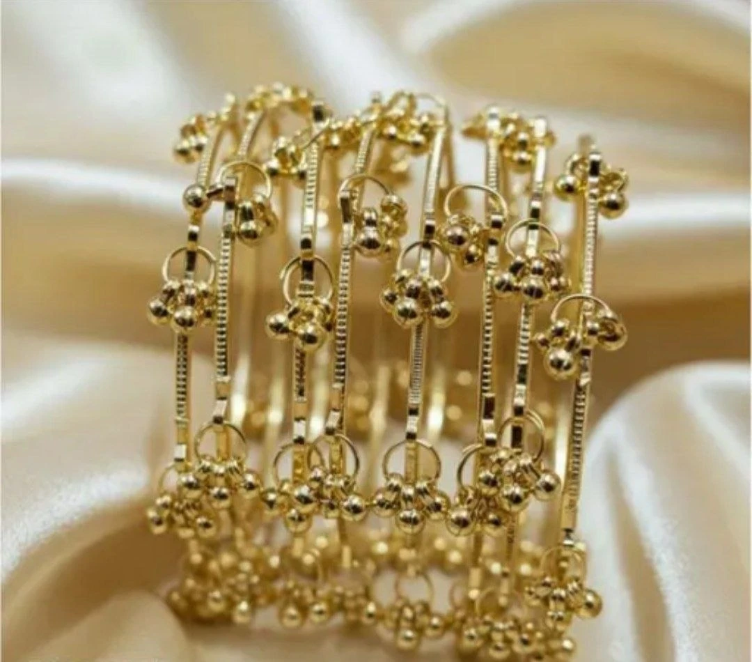 Latest Kashmiri Traditional Gold Plated Bangles Set for Women