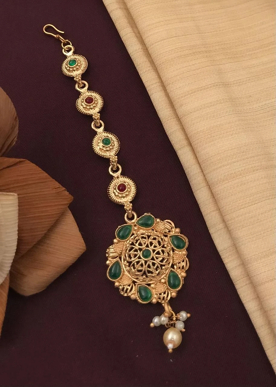 New design mate Rajwadi polish mang tikka