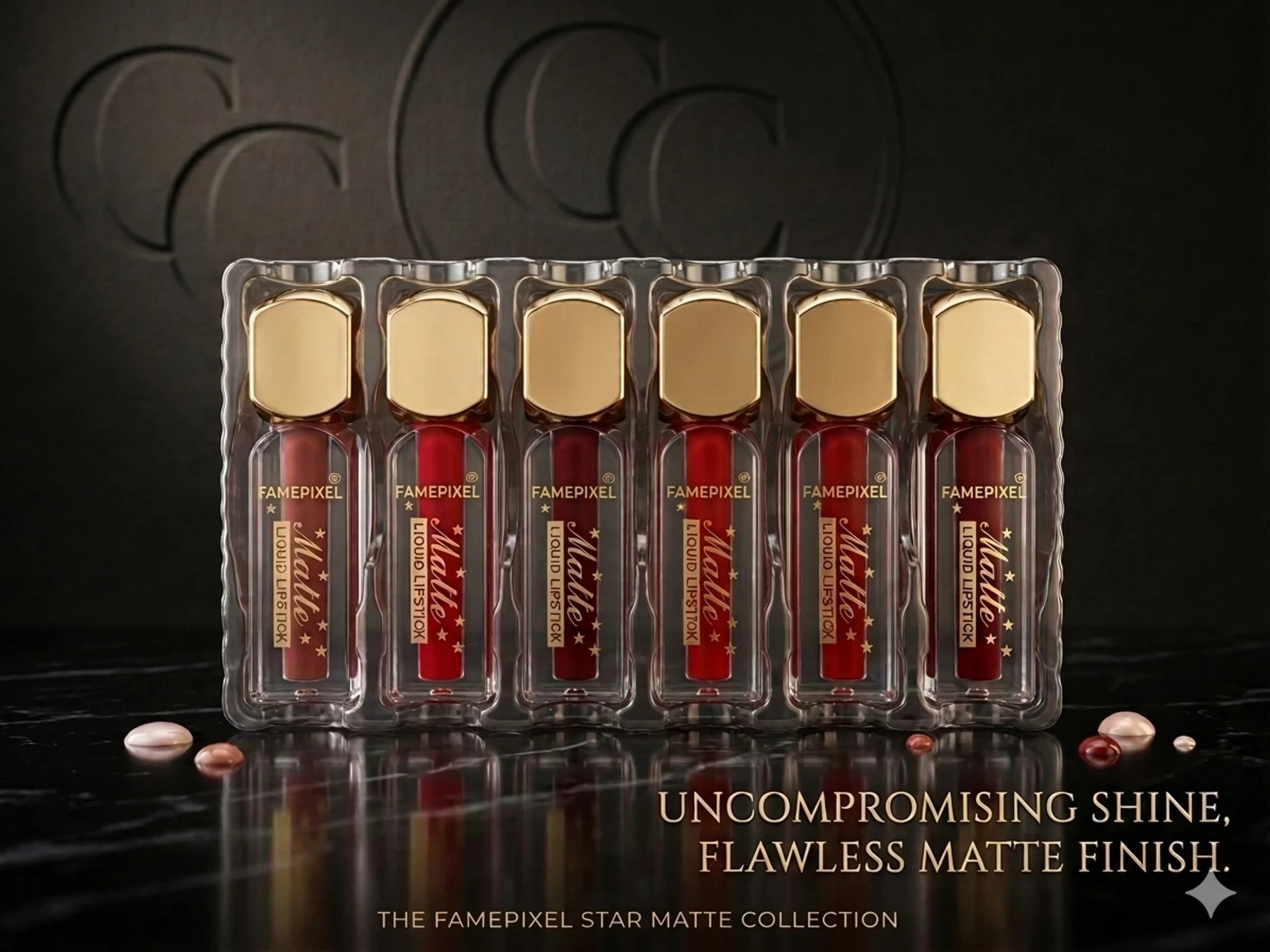 famepixel liqued lipstic pack of 6pec mix A  1.2