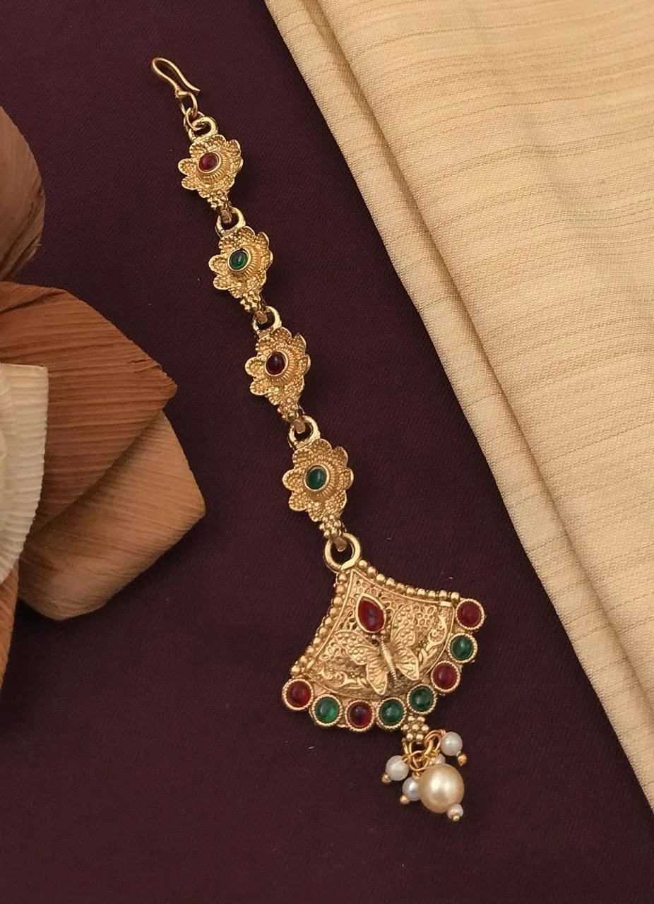 New design mate Rajwadi polish mang tikka