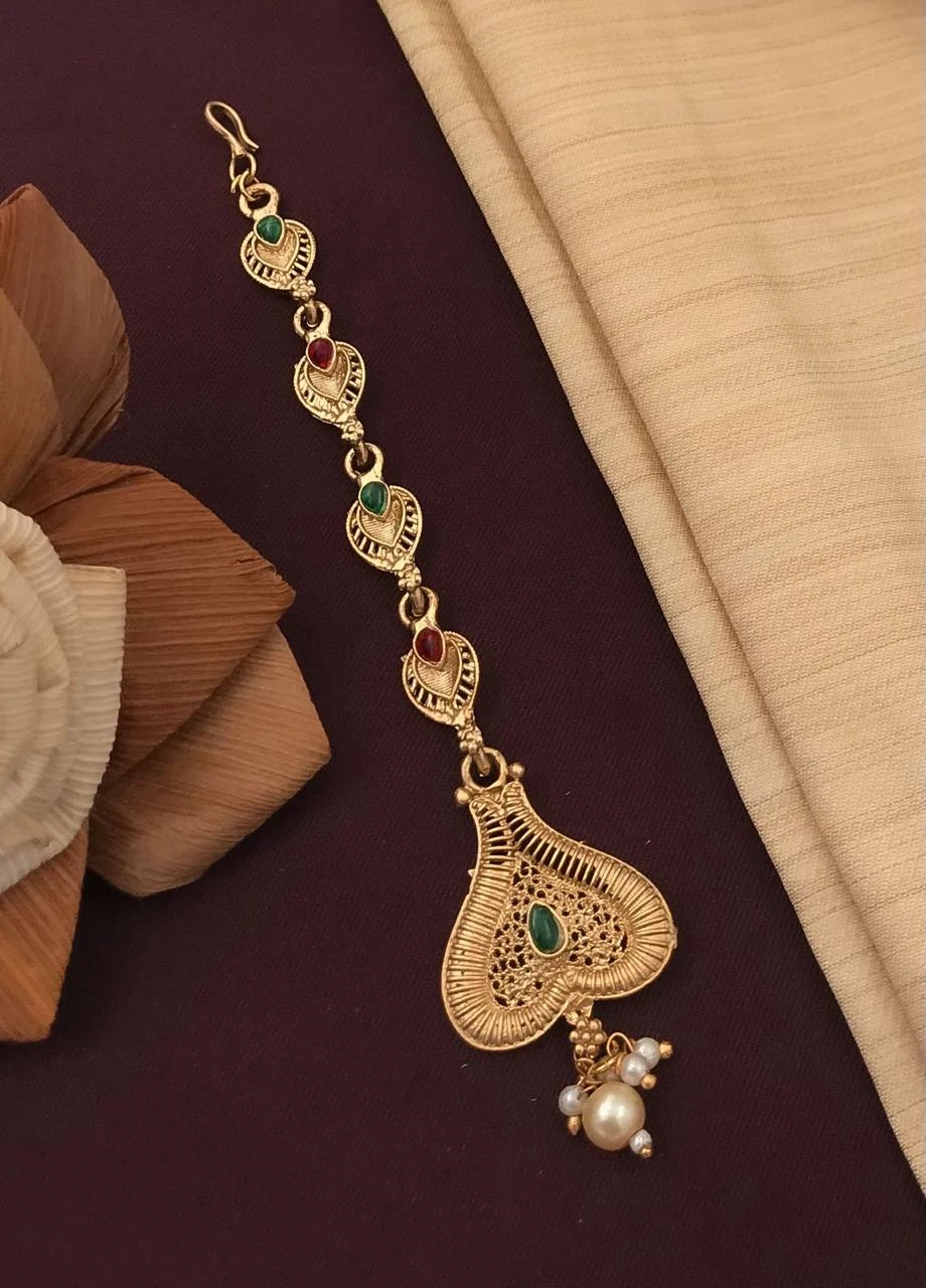 New design mate Rajwadi polish mang tikka