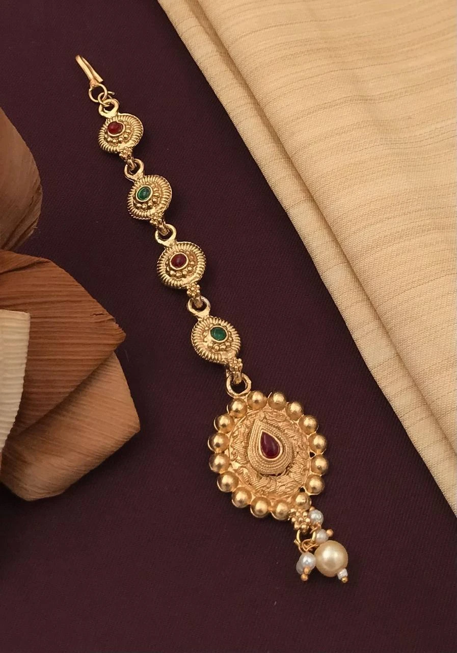 New design mate Rajwadi polish mang tikka