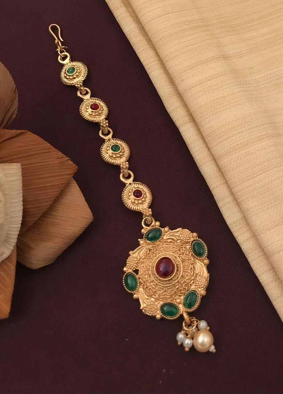 New design mate Rajwadi polish mang tikka