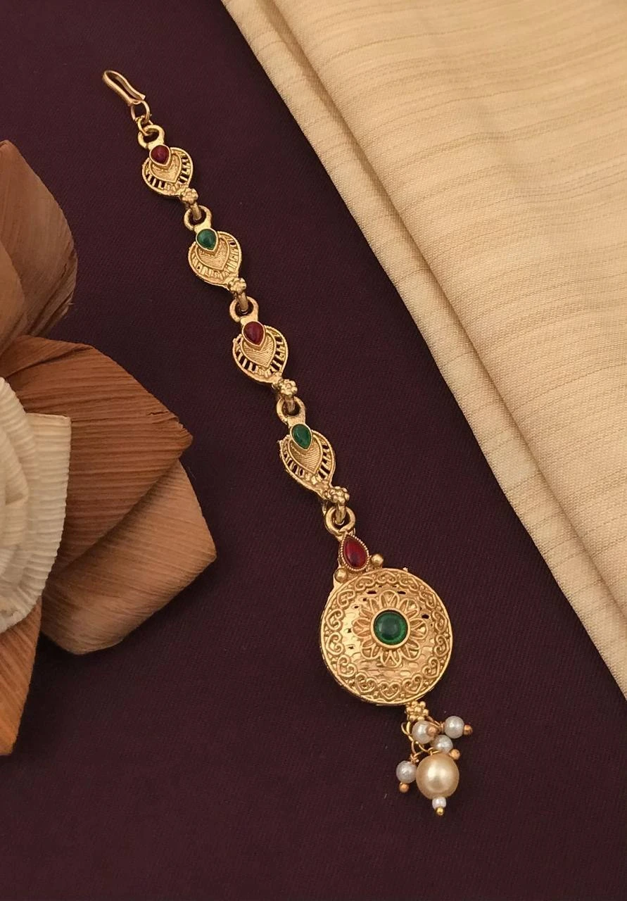 New design mate Rajwadi polish mang tikka