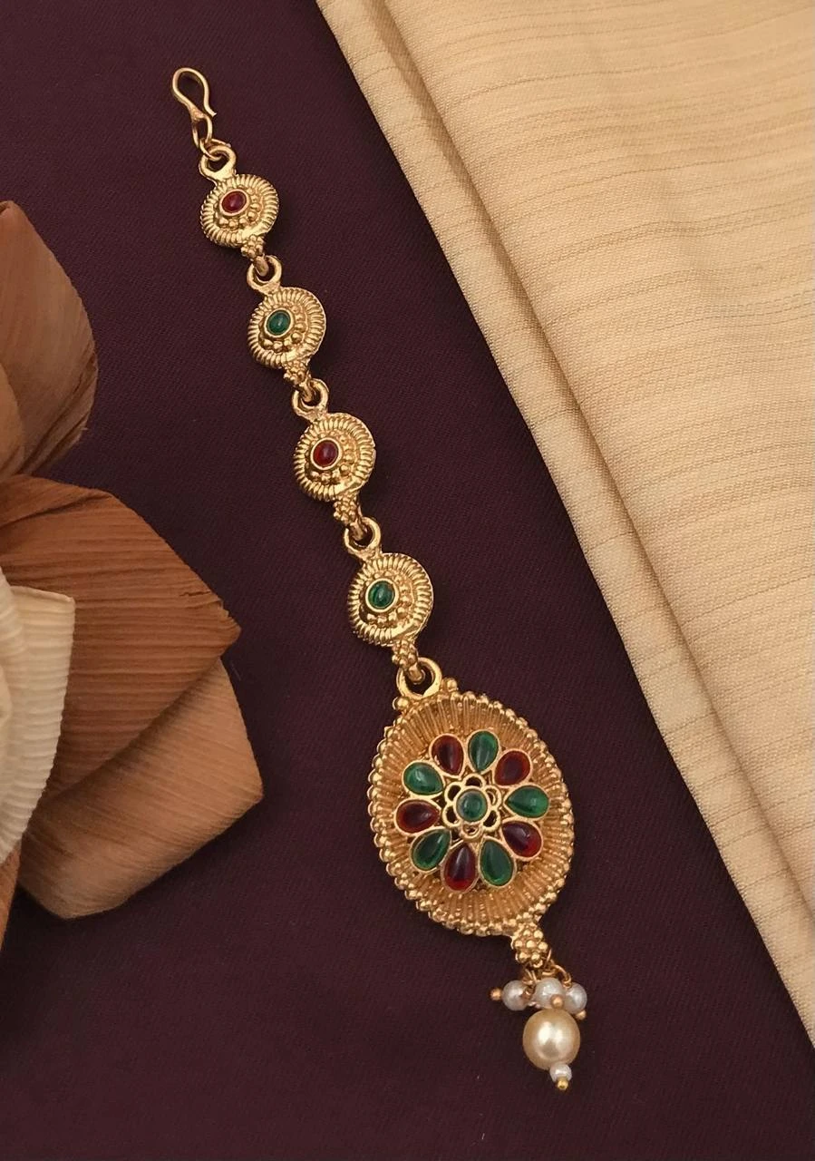 New design mate Rajwadi polish mang tikka