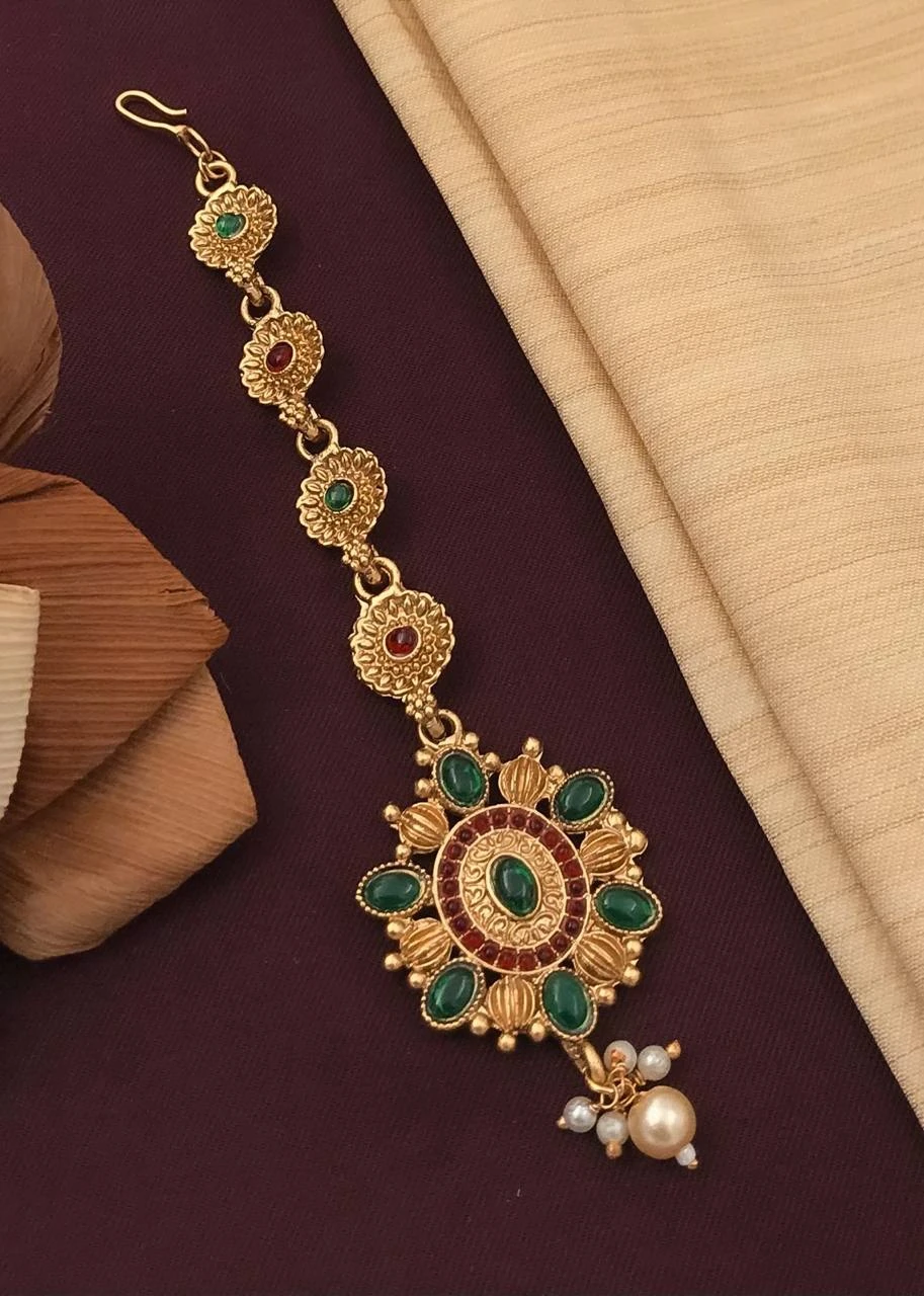 New design mate Rajwadi polish mang tikka