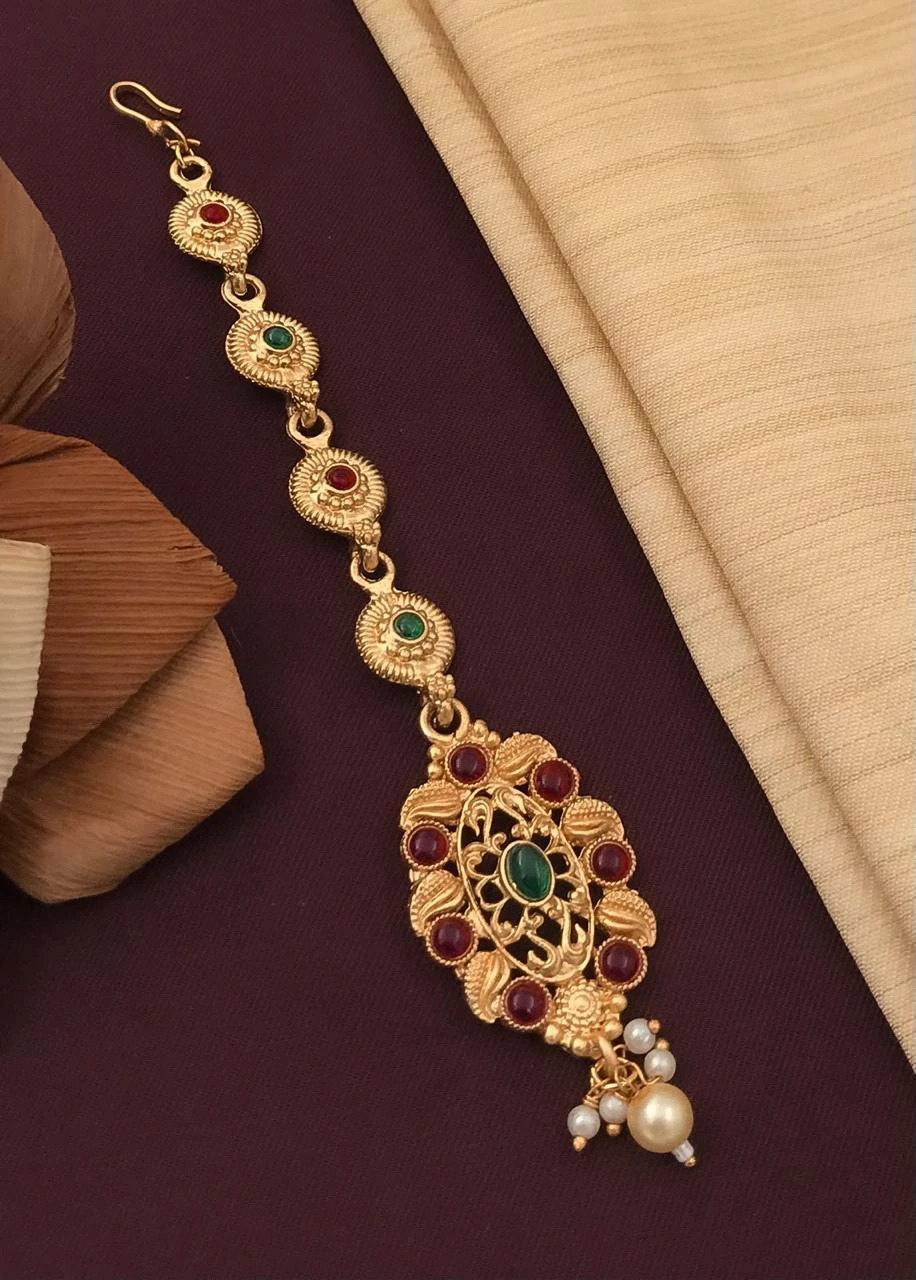 New design mate Rajwadi polish mang tikka