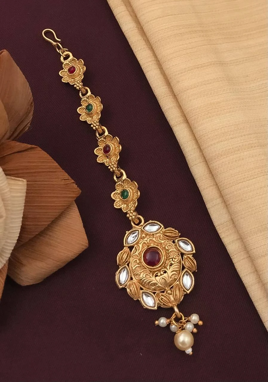 New design mate Rajwadi polish mang tikka