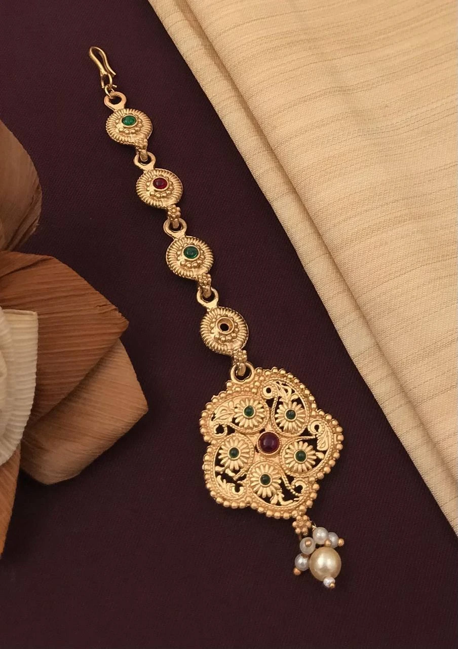 New design mate Rajwadi polish mang tikka