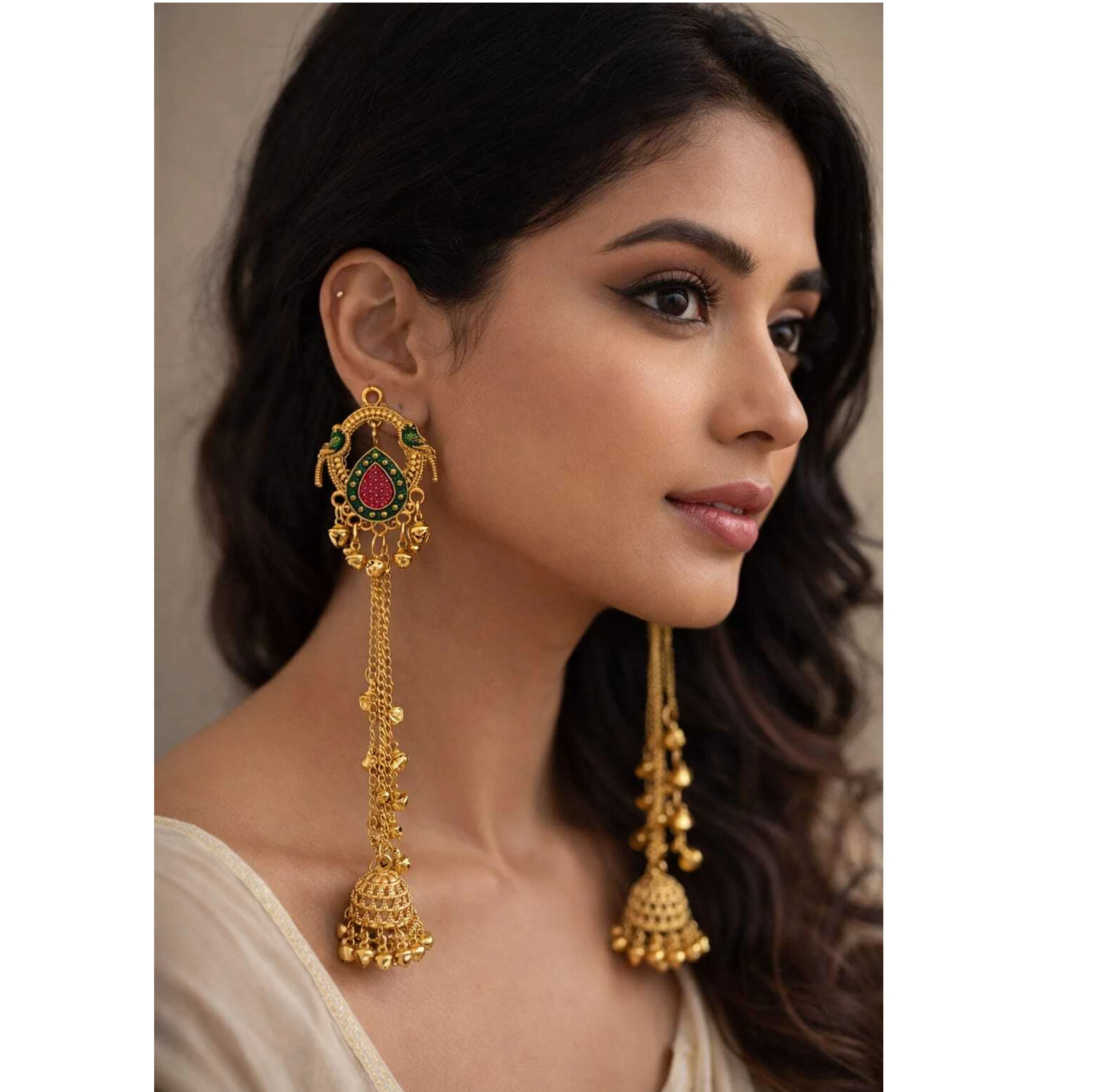 famepixel kashmiri Earring PR-0.1 Alloy Plug Earring