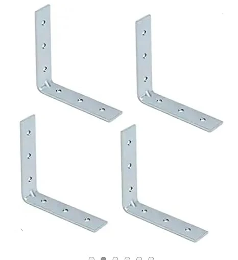 Castersman Angle Bracket for Reinforcing Chairs/Tables - Zinc Plated L Shape Bracket for Solid Shelf Support - 75 x 75 MM - Corner Brace (24 pic L)