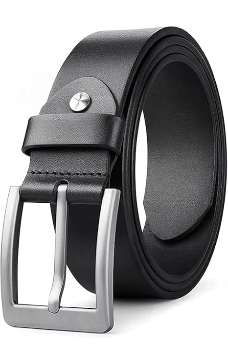GIOLYNN Men's Genuine Leather Belt for Men, Formal/Casual,Autolock,Black | Choose Size Waist Size | (Black)