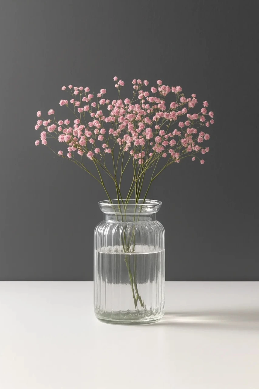 Modern Clear Ribbed Glass Vase – 6-Inch Fluted Flower Vase for Home Decor, Minimalist Cylinder Vase for Centerpieces, Living Room, Wedding, and Office – Hand-Blown Aesthetic Decor