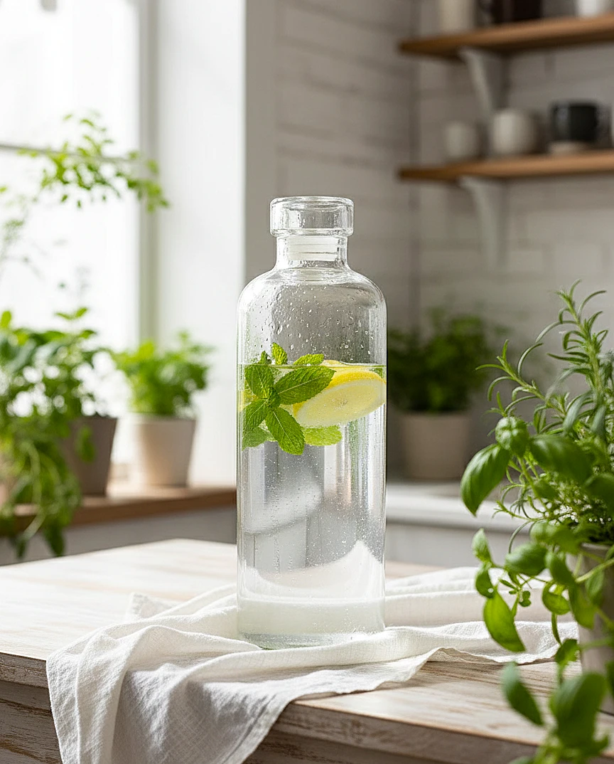 Borosil 750ml Crysto Glass Bottle – Premium Borosilicate Glass, Wide Mouth, Freezer & Microwave Safe, 100% BPA-Free & Leak-Proof for Fridge, Office, and Home