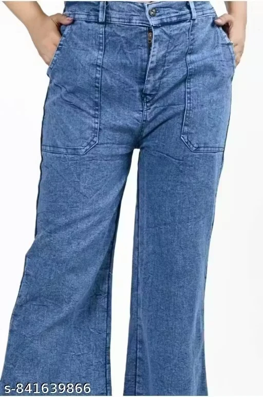 Regular Ladies Denim Flared Jeans Pant for women