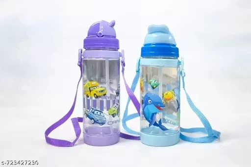 Kids Cartoon Water Bottle Combo (Pack of 2)