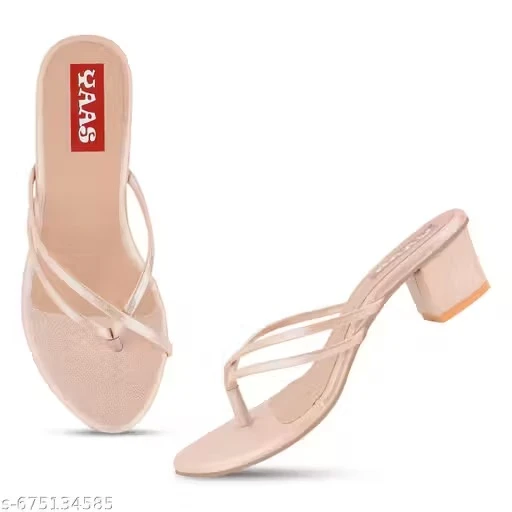 PEACH COLOR HEEL SANDAL