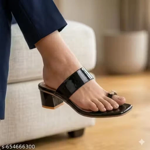 tie-block heel sandal for women and girls