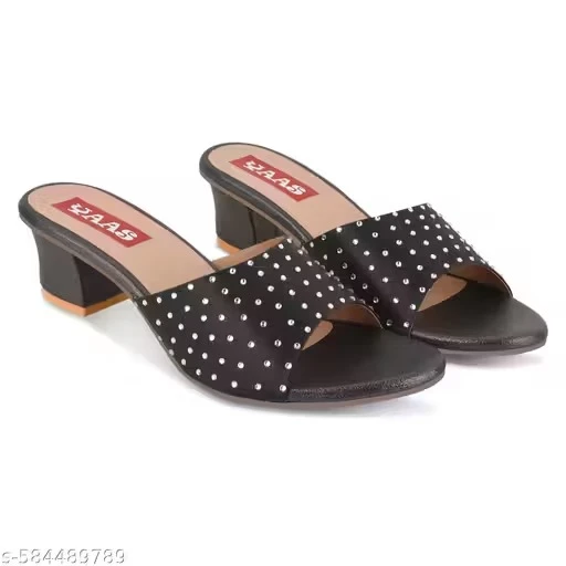 Stylish Black Heel Sandal