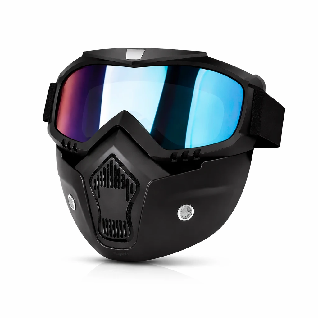 Motorcycle Riding Mask with Goggles Anti Dust Windproof Bike Face Mask