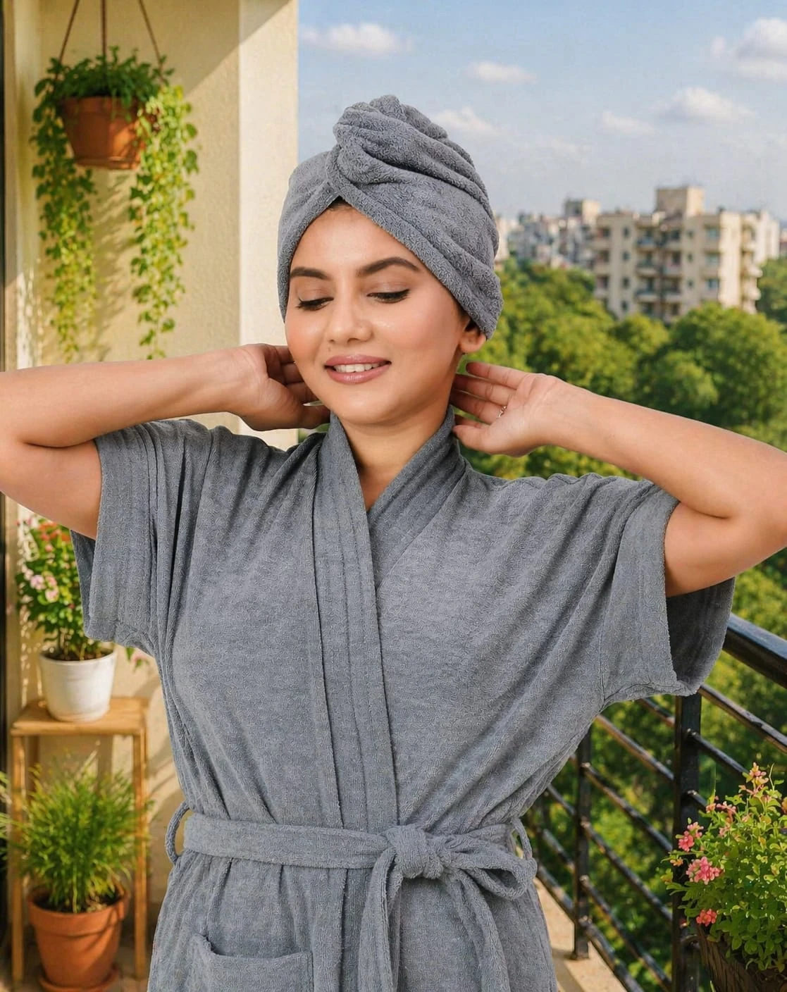 Bathrobe  dress  grey