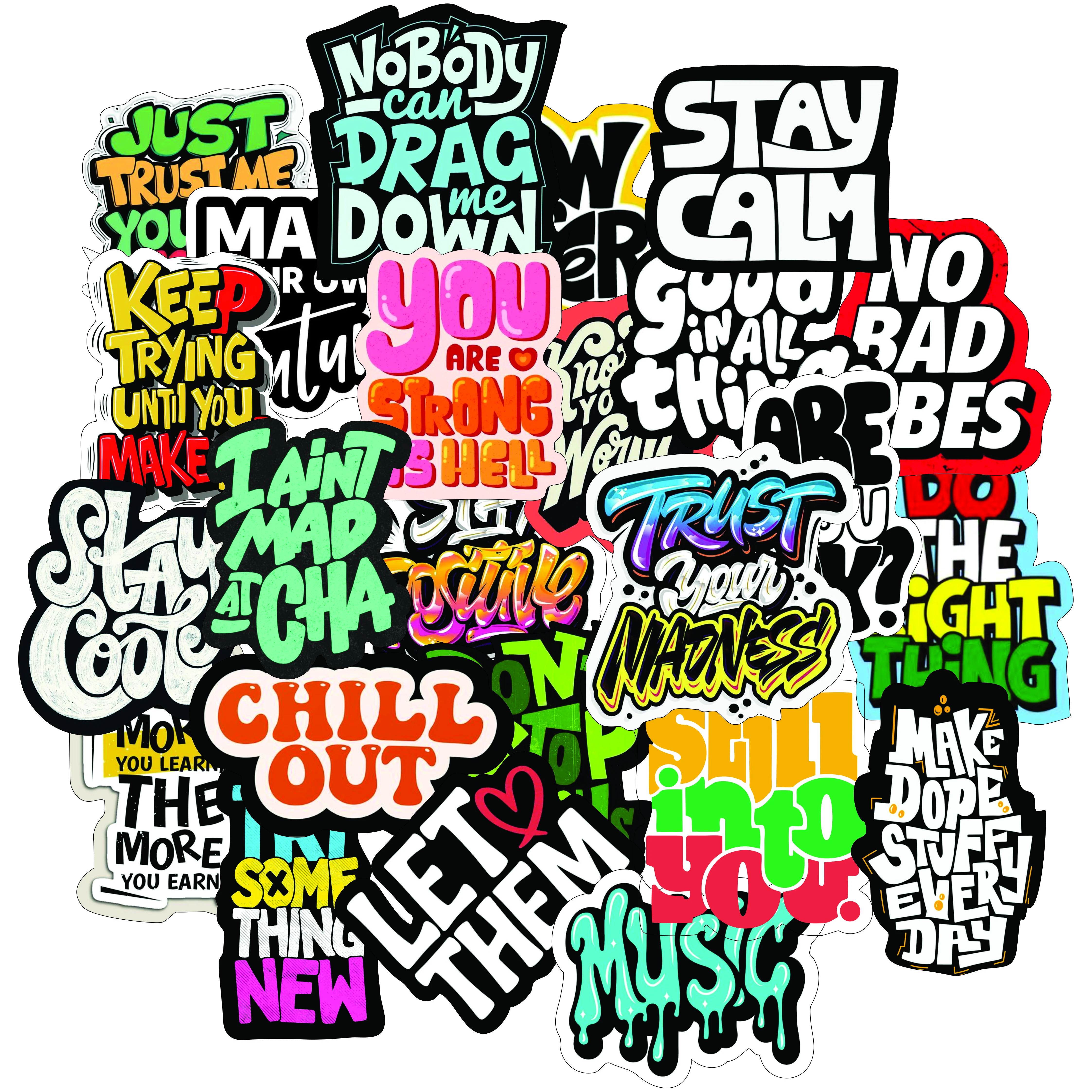 Motivation 24 Sticker for phone, laptop, notebook, etc. pack of 24
