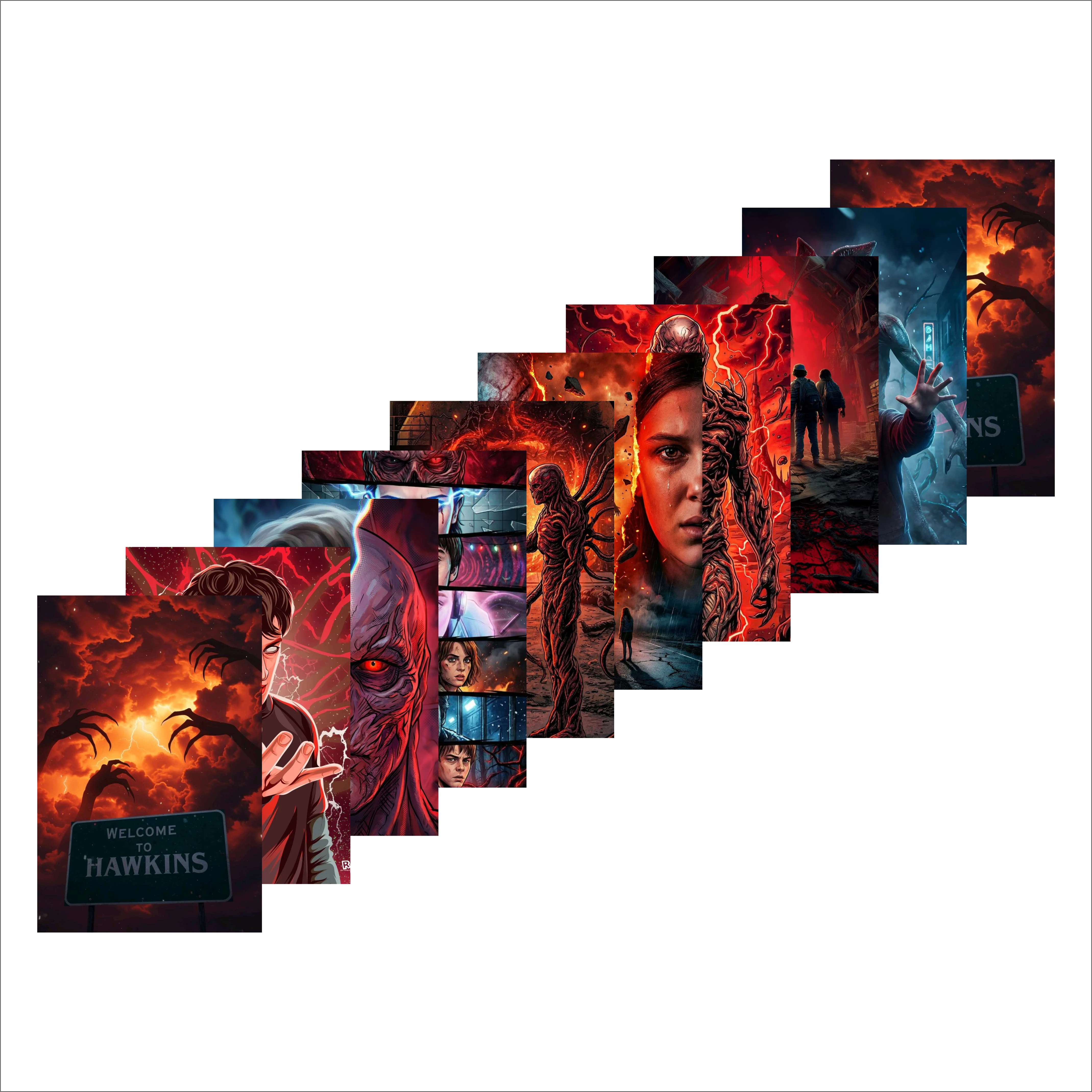 Stranger Things poster for wall, door pack of 09