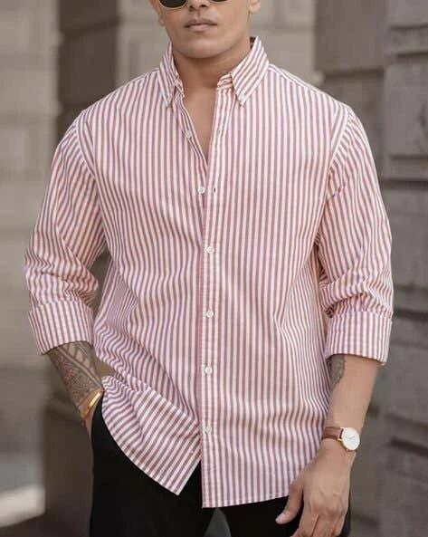 YELLOW DASH MENS PREMIUM FORMAL N CASUAL LINING SHIRT