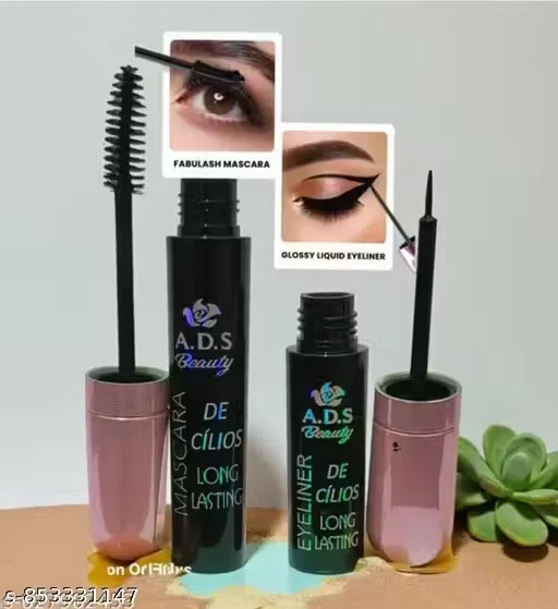 Eyeliner and Mascara Combo Shade Smudgeproof eyeliner and mascara eyeliner and mascara beauty product pack of 2P