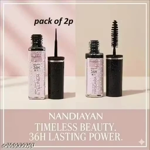 COMBO OF EYELINER AND MASCARA BEST QUALITY OF EYELINER AND MASCARA PRIMIUM QUALITY EYELINER AND MASCARA PACK OF 2P