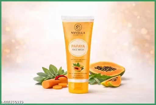 Nyvella Papaya Daily Face Cleanser | Foaming Formula with Reall Papaya Extract for Radiance
