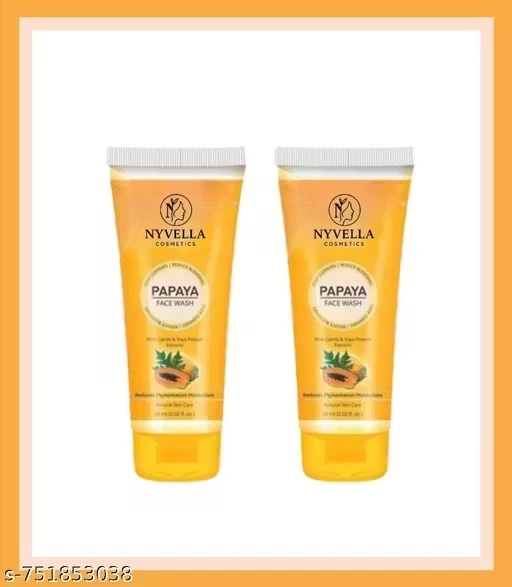 Nyvella Cosmetics Papaya Face Wash, Nyvella Papaya 60ml (Pack of 2)
