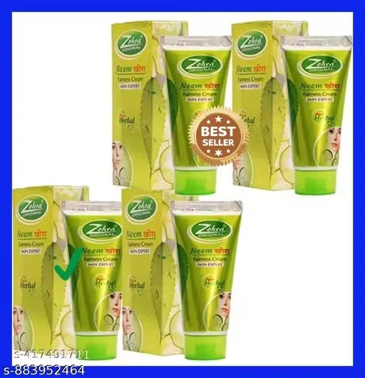 ZOHRA NEEM KHERA FAIRNESS CREAM FOR SKIN CLEANSING & BRIGHTNING PACK OF - 4