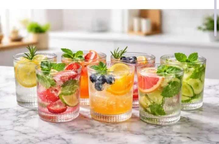 RR-Premium Ribbed Glass Tumbler Set of 6 | Crystal Clear Whiskey & Water Glasses | Stylish Drinking Glass for Home, Kitchen & Bar