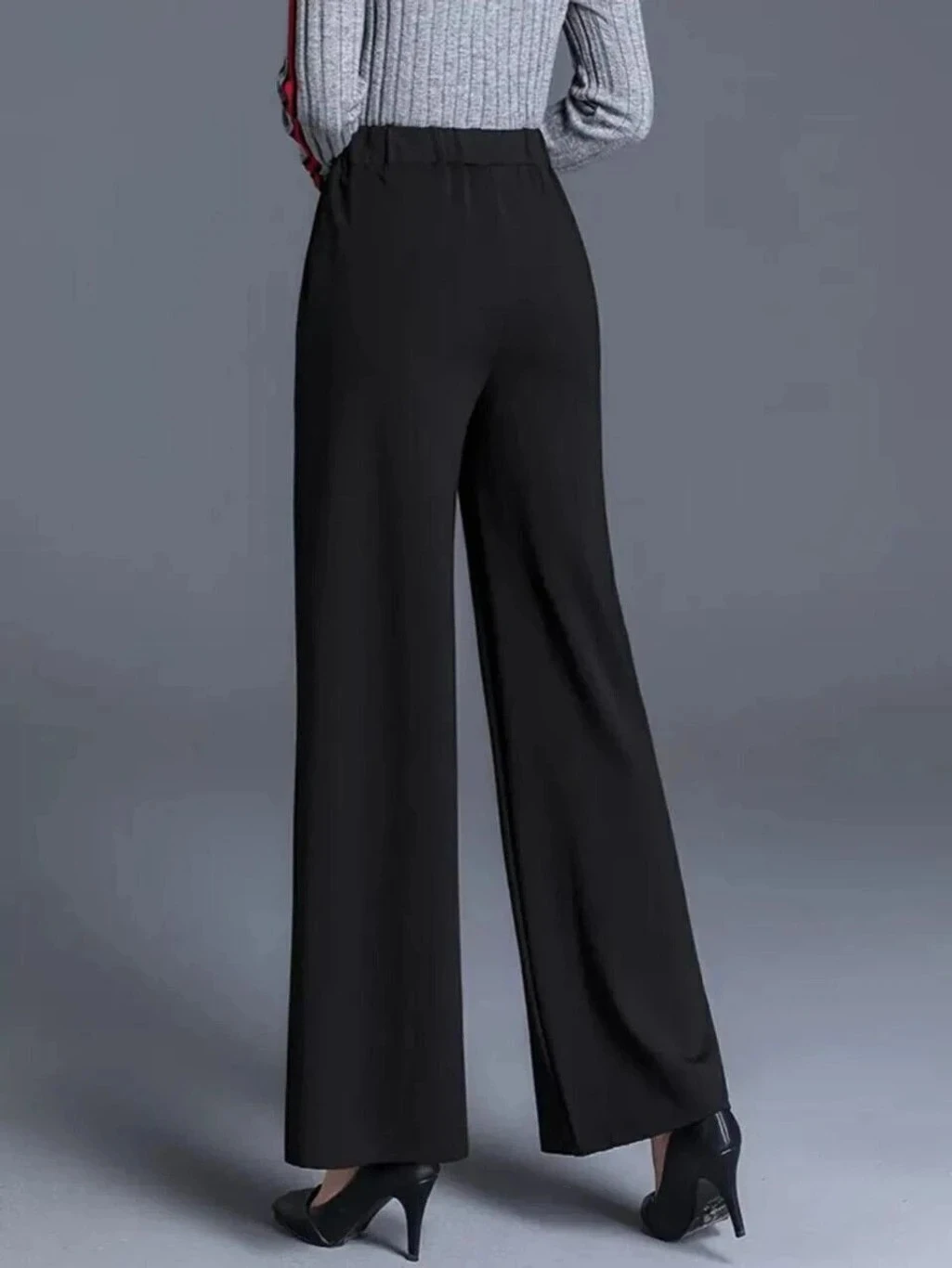 Wolica Women Regular Fit Black Viscose Rayon Trousers