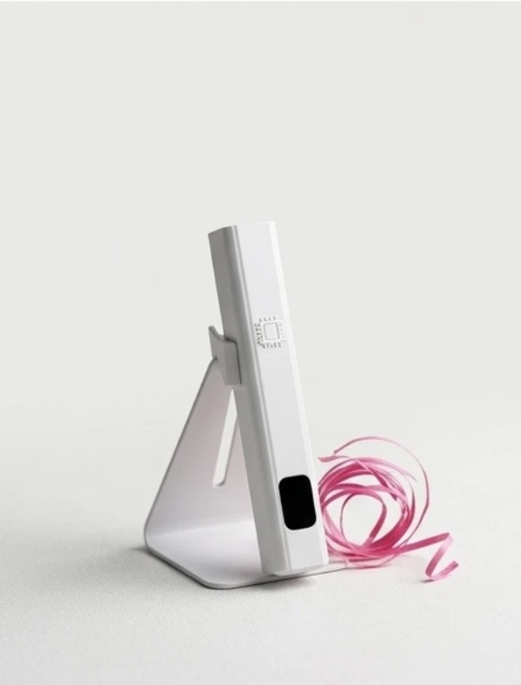 IVORY TIPS| IVMODEL 3 Handheld UV Light for Gel Nails with Stand, Mini Portable Cordless Nail Lamp with LCD Display, Eye-Protective Cover, Flash Curing for Glue (WHITE)