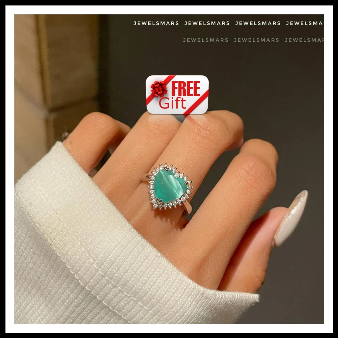 Heart Shaped Halo Ring